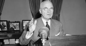 Harry S Truman giving a speech