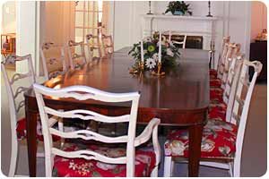 Formal dining table inside theTruman Little White House