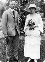 Harry S. Truman and his wife, Elizabeth ,Bess, Wallace during their wedding day in 1919.