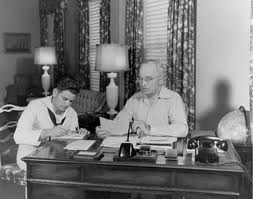 President Truman Hard at Work in the Little White House