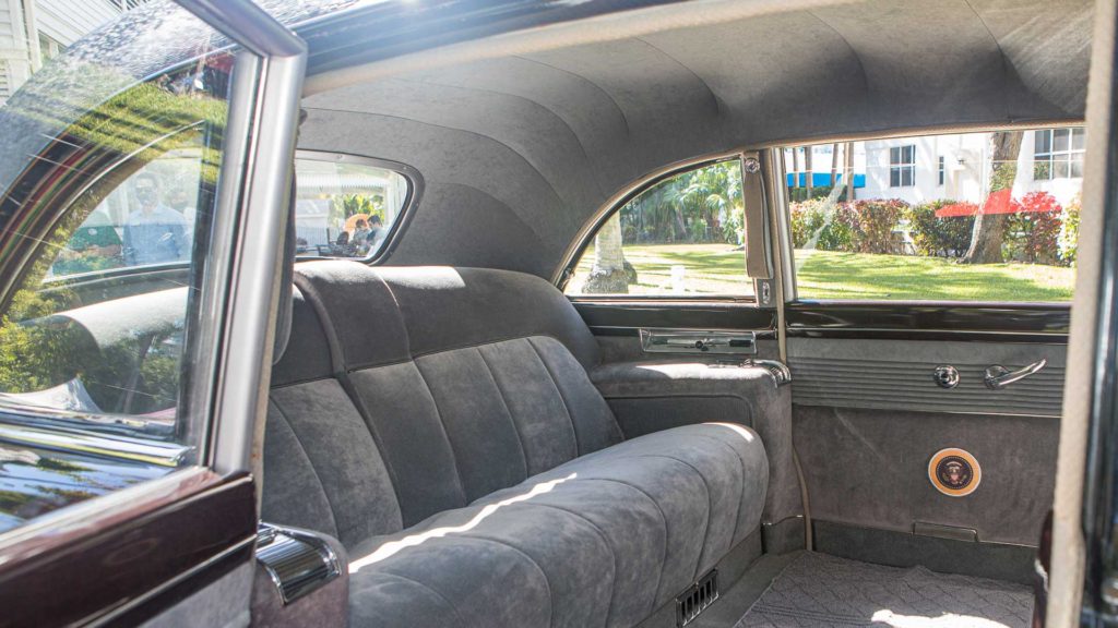 backseat of trumans 1950 limo
