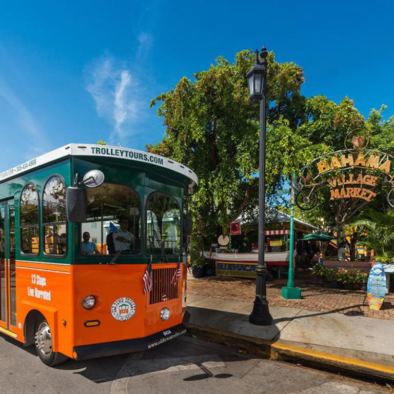 old town trolley infront of bahama village
